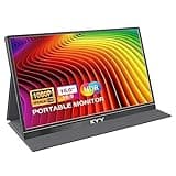 KYY Portable Monitor 15.6'' FHD 1080P USB C HDMI Gaming Monitor Ultra-Slim IPS Display w/Smart Cover & Speakers, Plug&Play, External Monitor for Laptop PC Phone Mac Xbox PS4