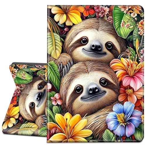 LYHXLYJH Case for 10.2" Kindle Scribe (2024/2022 Release)-Slim PU Leather Smart Cover with Auto Wake/Sleep for 10.2" Kindle Scribe E-Reader,Cute Sloths
