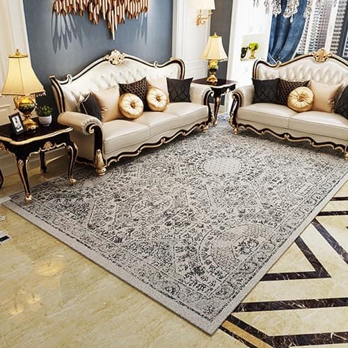 Electric Heated Floor Mats 110V Foot Heater, Electric Carpet Area Rugs Space Heater, Carbon Crystal Heating Pad Heated Foot Warmer Mat Under Desk for Office and Home(C,55x90cm)