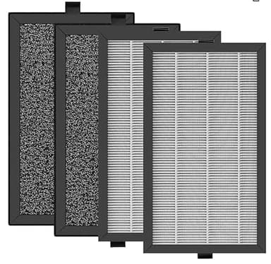 4-Pack P066 Air Filter Replacement, Compatible With Priestley P066 Small Room Air Purifier, True Hepa Filter With 3 Stage Filtration, for Room Pet Hair