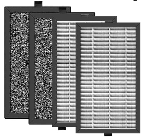 4-Pack P066 Air Filter Replacement, Compatible With Priestley P066 Small Room Air Purifier, True Hepa Filter With 3 Stage Filtration, for Room Pet Hair