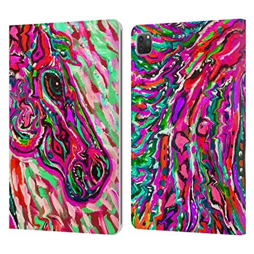 Head Case Designs Officially Licensed Mad Dog Art Gallery Stallion Animals Leather Wallet Case Compatible with Apple iPad Pro 11 2020/2021 / 2022