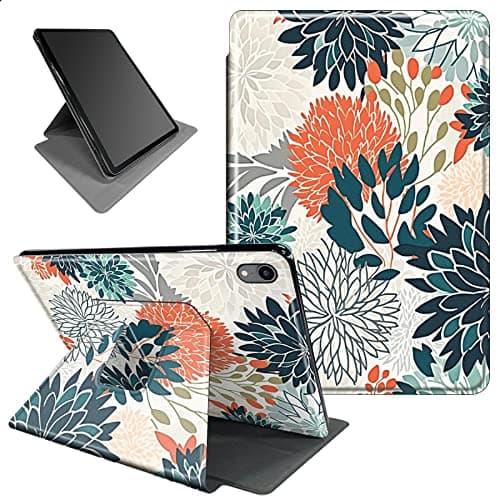 BFSEROBJ for iPad mini 6 Case for iPad mini 6th Generation Case 8.3 inch 2021 360 Rotating Degree Stand Lightweight Protective Smart Cover with Auto Wake/Sleep - Flowers