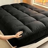 Full Mattress Topper,Rollable Quilted Grid Design, Suitable for Picnics AndRVs, Ideal for Bedroom Bedding Decoration