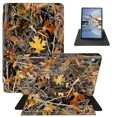 HEAKIERG for iPad 9.7 Inch iPad 6th/5th Generation 2018/2017 360 Degree Rotating Tablet Case, PU Leather Multi-Viewing Adjustable Stand Smart Flat Case for Man Women, Forest Leaves