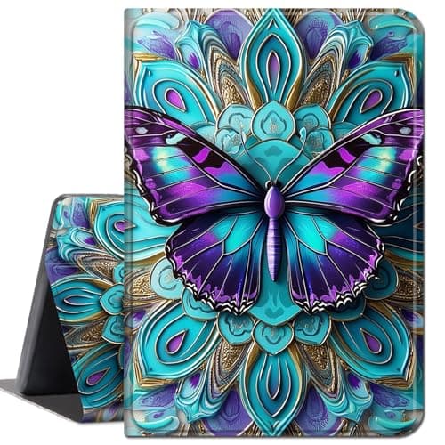 Case for iPad Pro 13 (M4/M5) 2024/2025,Slim Soft Shockproof TPU Silicone Protective Back Shell Case for iPad Pro 13-inch,Cute Purple Butterfly