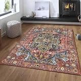 Graphene Electric Heated Floor Mat, Electric Warming Carpet with Timer, Under Rug Space Heater, Heated Foot Warmer for Bedroom, Living Room, Office(E,50 * 180CM)