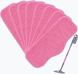 Sgizoku Steam Mop Pads for Schenley Steam Mop Cleaner and Dupray Neat Steam Cleaner - Washable Reusable Wet & Dry Cleaning - Microfiber Mop Pad Refill for Multi-Surface Floor (Pink) - 8 Pack