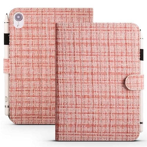 Generic case Compatible with iPad mini (A17 Pro) 2024 (Color: Pink) Smart Leather Stand Case Magnetic Flip Back Cover