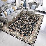 Retro Hot Carpet Under Rug, Graphene Electric Heated Floor Mat, Heated Yoga Mat w/Timer, Heated Foot Warmers Under Desk for RV Living Room Bedroom(D,160 * 230CM)