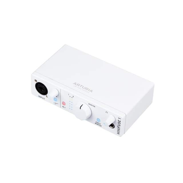 Arturia MiniFuse 1 - Compact USB Audio Interface with Creative Software for Recording, Production, Podcasting, Guitar - White