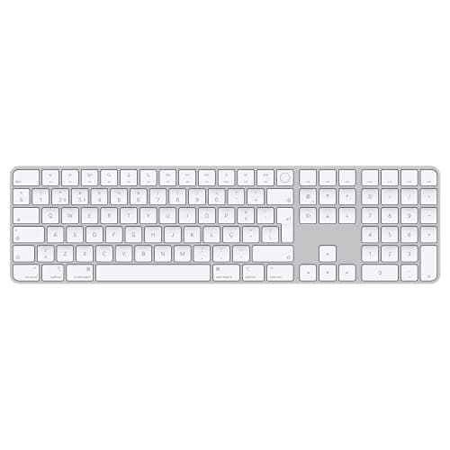 Apple Magic Keyboard with Touch ID and Numeric Keypad (for Mac Computers with Apple Silicon) - Portuguese - White Keys (Renewed)