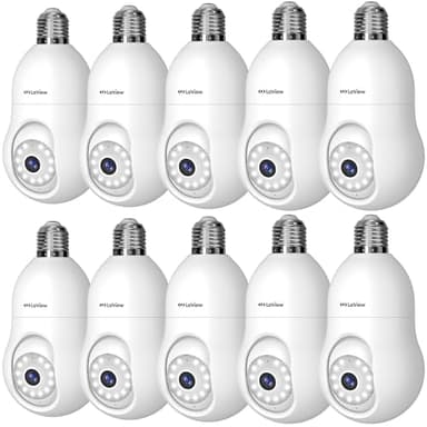 LaView 4MP Light Bulb Camera,White,10PK