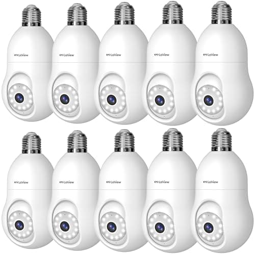 LaView 4MP Light Bulb Camera,White,10PK