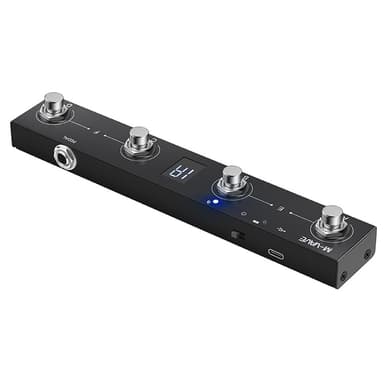 Chocolate BT Wireless MIDI Controller Rechargeable 4 Buttons Pedal APP Control Portable Rechargeable MIDI Foot Controller