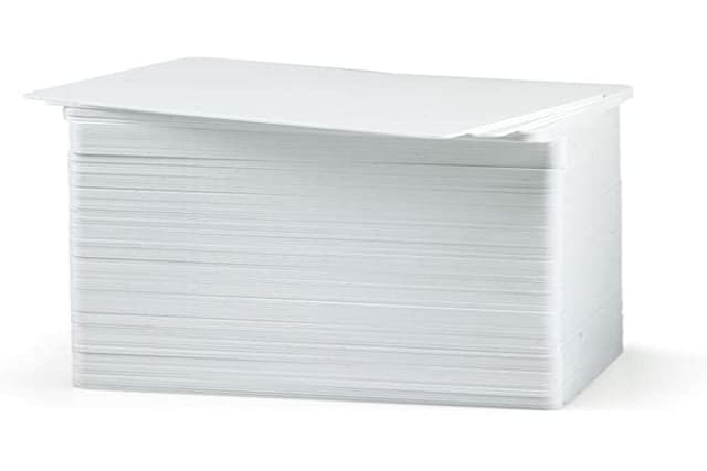 Zebra Premier PVC Blank White Card 30mm (Pack of 500)