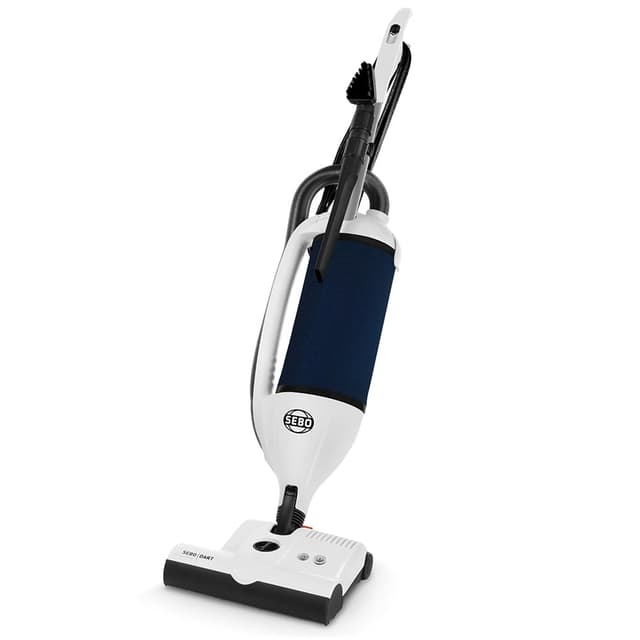 Sebo 9855AM Dart Upright Vacuum Cleaner with 7-Year Motor Warranty, Comes with Powerful ET-1 Powerhead for Pets and Carpeting, Made in Germany (Arctic White)