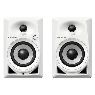 Pioneer DJ DM-40-W - 21W 4" Two-Way Active Monitor - White (Pair)