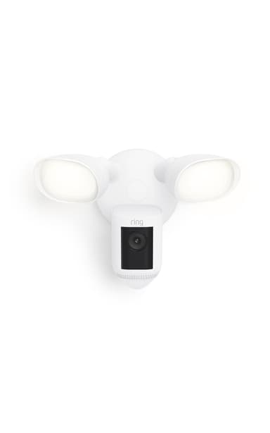 Ring Floodlight Cam Wired Pro, Home or business security, Retinal 2K Video, Color Night Vision and Two-Way Talk with Audio+, White