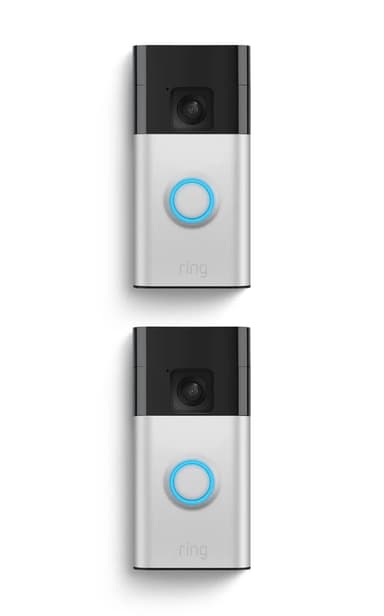 Ring Battery Doorbell (newest model), Home or business security with Head-to-Toe video, Live View with Two-Way Talk, and Motion Detection & Alerts, 2-pack, Satin Nickel