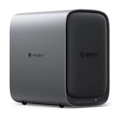 ORICO HS500 NAS Storage, AI Album and Virtual Machine, Flexible RAID Setup, 5* HDD Slot, 2 * M.2 NVMe SSD Slot, 2 * 2.5 GbE, 4K HDMl, Network Attached Storage (Diskless)