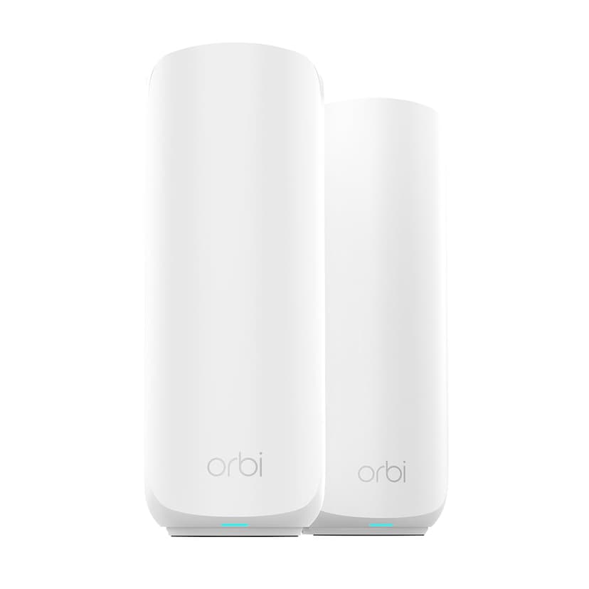 NETGEAR Orbi 370 Series Dual-Band WiFi 7 Mesh Network System for Home (RBE372) – Wireless Router + 1 Extender, Security Features, 5 Gbps, Covers 4,000 sq.ft., 70 Devices, 2.5GB Internet Port, BE5000