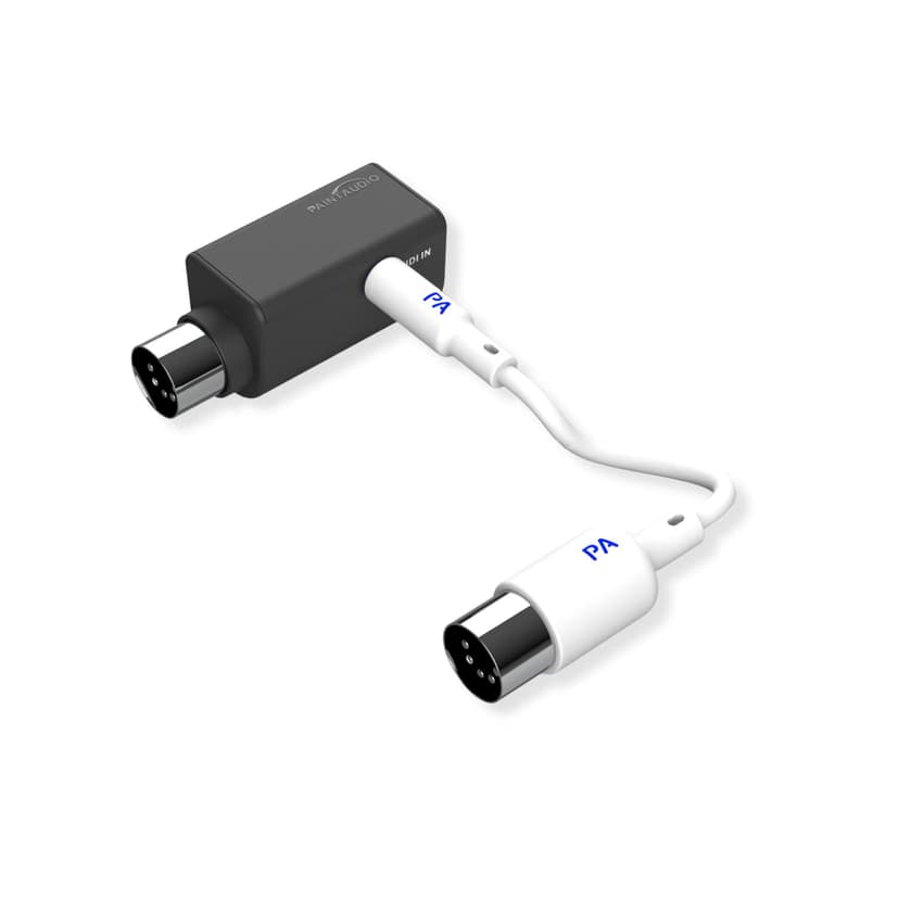 PAINTAUDIO Wireless MIDI Adapter, MIDI Mate Ultra Low Latency Adapter for Synthesizer Digital Wind Guitar Pedal Digital Piano Keyboard to MIDI Devices, Mac OS/iOS Devices