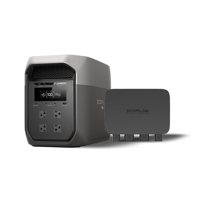 EF ECOFLOW Portable Power Station DELTA 3 MAX with 500W Alternator Charger, 3400W X-Boost Output, Ultra-Fast 0-80% Charging in 1.13 Hr, Home Backup & RV Camping