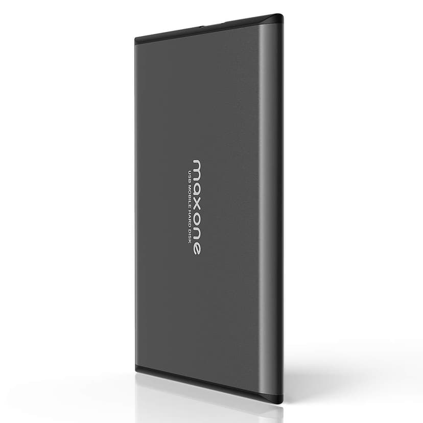 Maxone 500GB Ultra Slim Portable External Hard Drive HDD USB 3.0 Compatible with PC, Laptop, Charcoal Grey