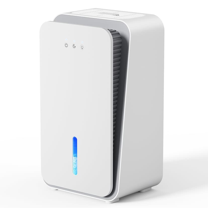 Dehumidifier for Home, 1000 sq.ft Dehumidifier with Auto Shut Off, 7-Color LED Light Built-in Aromatherapy Diffuser, Ultra-Quiet Dehumidifiers for Bedroom, Bathroom, Basement (White)