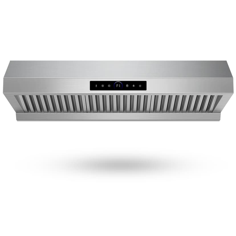36 Inch Under Cabinet Range Hood 1200CFM, 4-Speed Kitchen Hood with Touch Control & Gesture Sensing Stainless Steel Kitchen Stove Vent Hoods with 2 LED Lights Pro Series
