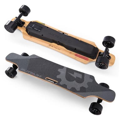 Blitzart 38" Hurricane Electric Longboard Electronic Skateboard 18mph 350w brushless Motor(Hurricane Black)