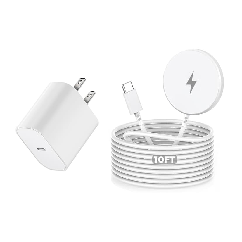 Magnetic Wireless Charger for iPhone 17 16 15,10FT Long Fast Phone Charging Pad with USB C Wall Charger Block For iPhone 17 Pro Max/17/iPhone 16 Pro Max/15/Plus/Pro/14/13/12 Series,AirPods 4/3/2/Pro 2