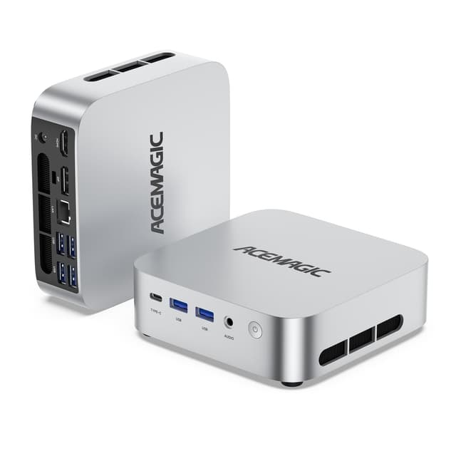 ACEMAGICIAN M1 Mini PC AMD Ryzen 7 7735HS 24GB LPDDR5 512GB PCle SSD Mini Computers(8C/16T, up to 4.75GHz), Windows 11 Pro Radeon 680M 4K Triple Display Desktop Computer 3.2Type-C/LAN 2.5G/BT5.2/WiFi6