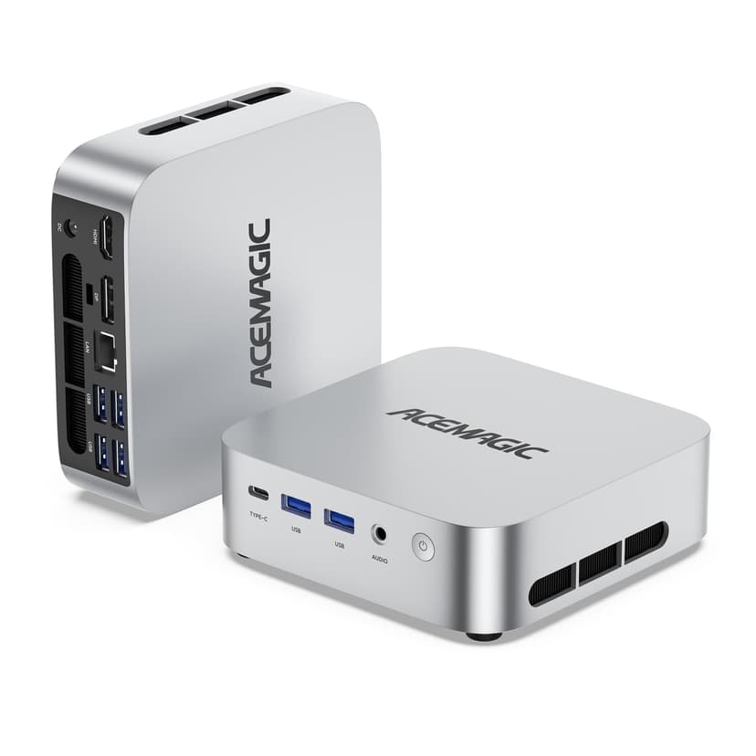ACEMAGICIAN M1 Mini PC AMD Ryzen 7 7735HS 24GB LPDDR5 512GB PCle SSD Mini Computers(8C/16T, up to 4.75GHz), Windows 11 Pro Radeon 680M 4K Triple Display Desktop Computer 3.2Type-C/LAN 2.5G/BT5.2/WiFi6