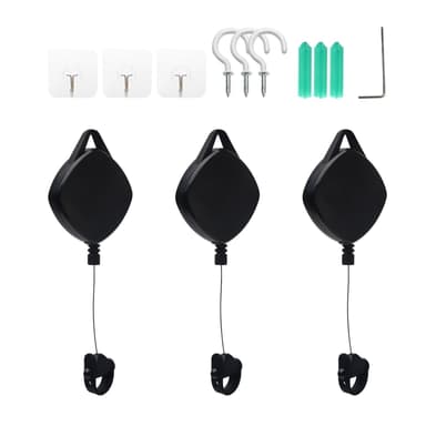 CALIDAKA VR Cable Management 3Packs Retractable Ceiling Pulley System Compatible with Oculu-s Rift S/Ps Vr/Viv E for Oculu-s Ques-t 2 VR Accessories with 360° Rotations Noise-Free