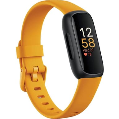 Fitbit Inspire 3 Fitness Tracker – Advanced Health Insights with Stress Management, Workout Intensity & Sleep Tracking, 24/7 Heart Rate, Includes Small and Large Classic Bands (Morning Glow/Black)