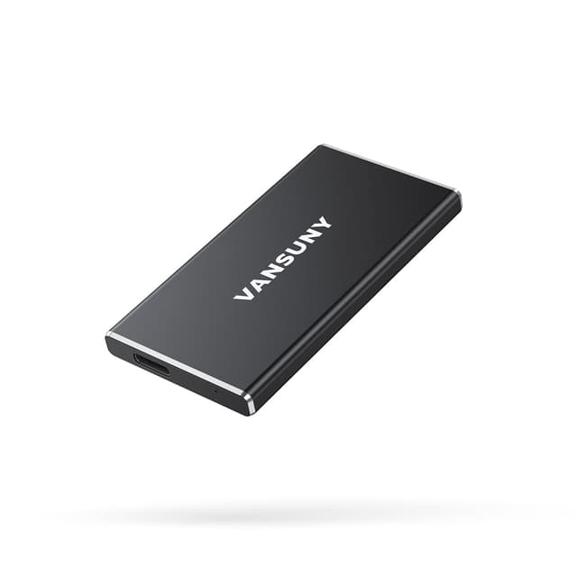 Vansuny 500GB Portable External SSD, USB 3.1 Gen2 450MB/s High-Speed Data Transfer, Metal USB C Mini Portable External Solid State Drive for PC, Laptop, Phones and More
