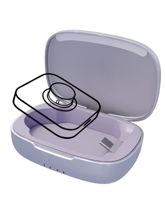 Doohoeek Updated Charging Case Compatible with Oura Ring 4 & 3 Charger, Wireless Power Station Fits Official Chargers & Fit All-Sized Rings Gen 4 & 3 1000mAh (Charger NOT Included) (Purple, Ring4/3)