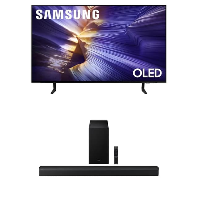 Samsung 42-Inch Class OLED S90F 4K Smart TV (2025 Model) NQ4 AI Gen3 Processor, 4K AI Upscaling Pro + Samsung B-Series Soundbar HW-B750F 5.1 ch Subwoofer (2025 Model)