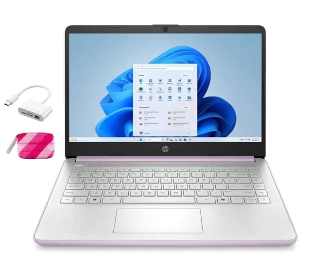 HP 2025 Student Laptop, Intel Processor N150(up to 3.6 GHz), 14 Inch LED Screen,8G RAM, 256GB Storange (128GB UFS+128GB MSD),1 Year Office 365, Windows 11 Home,Honey Lavender,w/YYY Accessories