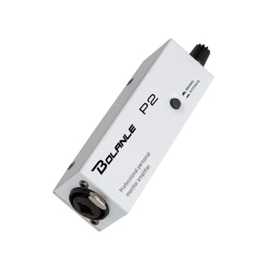 P2 Portable in Ear Monitor Amplifier, Headphone Amp with XLR and TRS Input 3.5mm Output, Headphone Amplifier with Stereo/Mono Switch for Keyboardists, Drummers, Guitar (Single Channel)