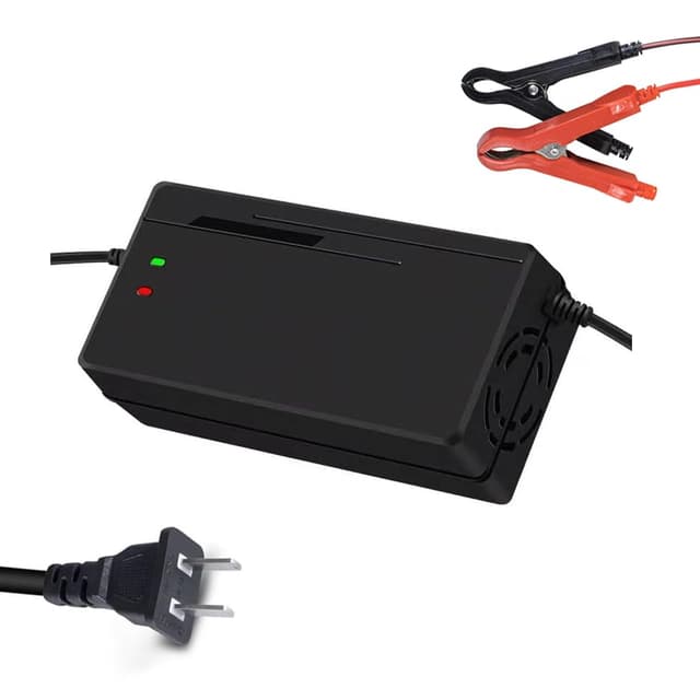DUDHOIK 48V/58.4V 10A Lifepo4 Charger 110V 120V with Cooling Fan Lithium Battery Charger Multiple Protection Functions for 48V Lifepo4 Battery