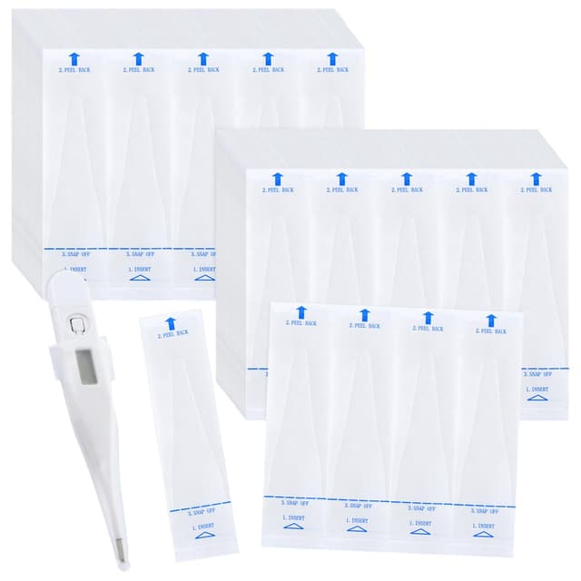 200pcs Disposable Probe Covers for Digital Thermometers Universal Thermometers Sleeves for Accurate Sanitary Oral Ear Underarm Recta Thermometer