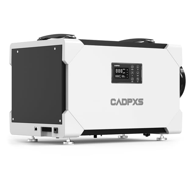 CADPXS Crawlspace Dehumidifier, 145 Pints Commercial-Grade Dehumidifier with Drain Hose for Crawl Spaces, Basements, Industrial and Water Damage Use, Large Capacity, Auto Defrost, Memory Restart, cETL