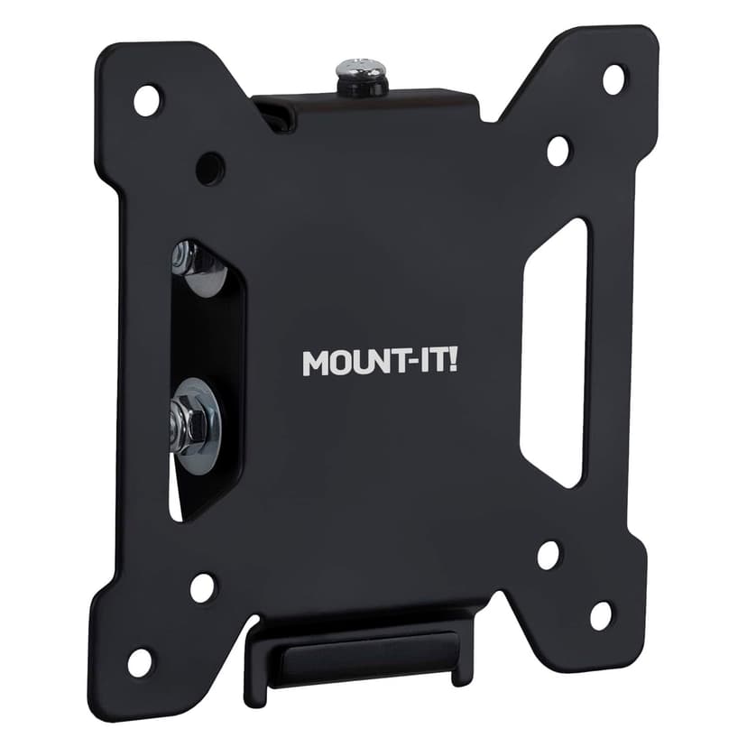 Mount-It! Tilting TV Wall Mount for 19–32 Inch Flat Screen TVs | Ultra Low Profile 1.4” Design with Quick Release | VESA 75x75 100x100 | 44 lb Capacity | Black