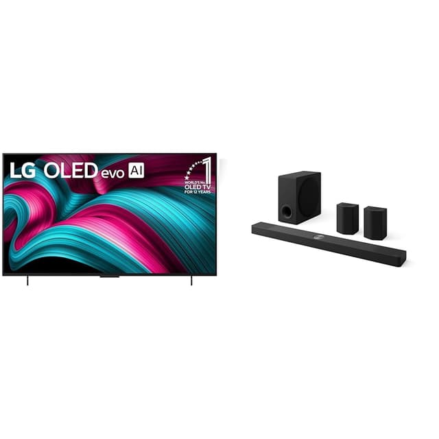 LG 42" OLED evo C5 4K AI TV & 9.1.5-Ch. S95TR Soundbar with Dolby Atmos, DTS:X, Wireless Speakers and Subwoofer Home Theater Bundle