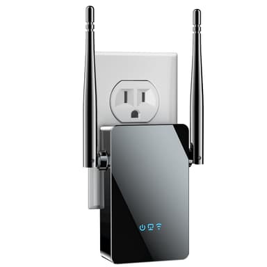 2026 WiFi Extender Signal Booster, New Gen Internet Booster for Home, 4X Faster, Covers up to 10,000 sq.ft, Wi-Fi Repeater with Ethernet Port, Wireless Long Range Amplifier, Easy Setup (Black)