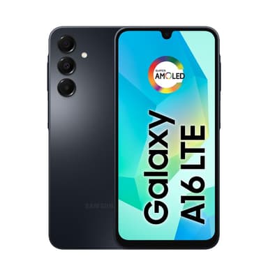 SAMSUNG Galaxy A16 4G Dual SIM (128GB, 2025) 6.7" 90Hz AMOLED, Splash Resistant, 8Core, 50MP Camera (Factory Unlocked International Model for GSM, Global) A165M/DS (25W Fast Charger Bundle, Black)