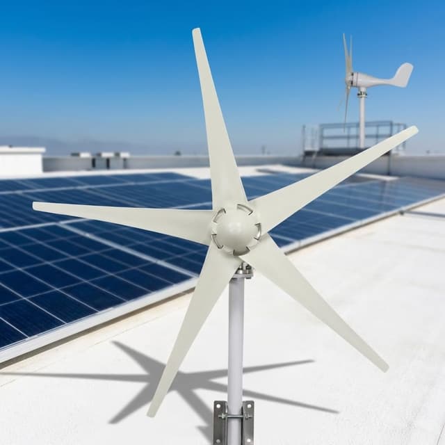 Wind Turbine Generator Kit, 1200W 5 Blade Wind Generators for Home, 12V 800RPM Power Kit with Controller, Windmill Generator for Solar&Wind System